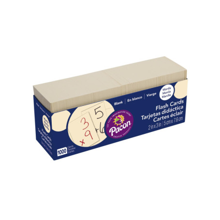 Lot de 1000 cartes vierges en papier manille - Pacon