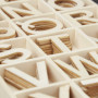 Lettres en Bois Relaxdays - Lot de 162 Majuscules pour Bricolage et Décoration