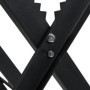 Chevalet de Sciage Pliable en Acier Noir - Support pour Tronçonneuse et Scie Manuelle