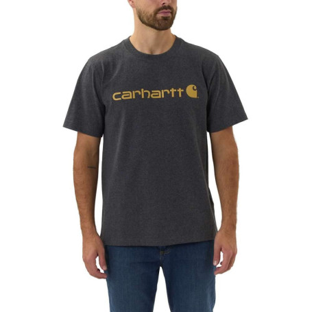T-shirt décontracté Carhartt pour homme avec logo - Anthracite
