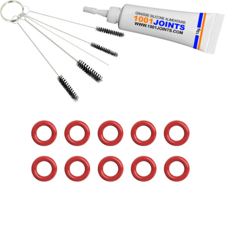 Kit de 10 joints pour entretien de tuyau de pression 4mm - Compatible machines à café