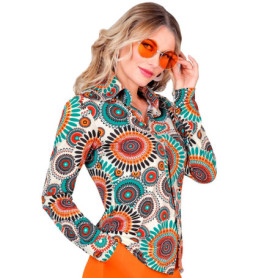Blouse Vintage Années 60 pour Femme - Style Hippie et Disco