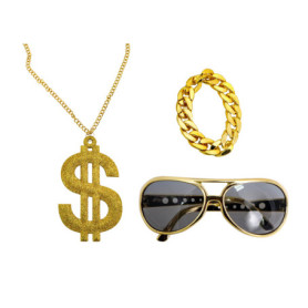 Set d'Accessoires de Rappeur Chaks - Style Hip-Hop Années 80 et 90