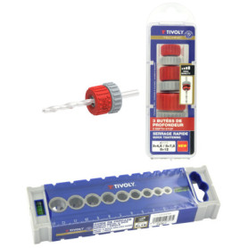 Tivoly Lot de 3 Butées de Perçage Réglables avec Guide Pilot 5 - Accessoires Bricolage