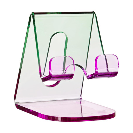 Support de Téléphone Portable Idena en Plastique Violet-Vert pour Bureau et Maison