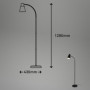 Lampadaire Briloner Noir Flexible pour Salon et Lecture