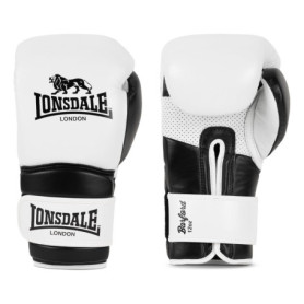 Gants de Boxe Lonsdale Barford en Cuir Blanc et Noir