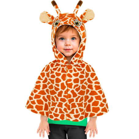 Poncho à Capuche Girafe en Peluche pour Enfant - Déguisement Carnaval
