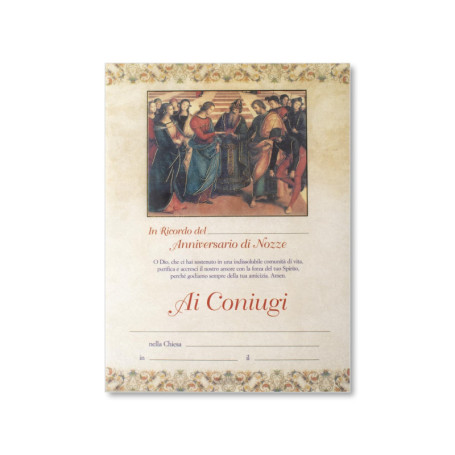 Diplôme en Papier Parchemin pour Anniversaire de Mariage - F.LLI BONELLA