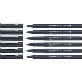 Schneider Pictus Lot de 6 Feutres Fins Noirs - Précision et Durabilité