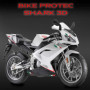 Autocollant 3D Bike Protect Noir et Rouge - Protection Sportive