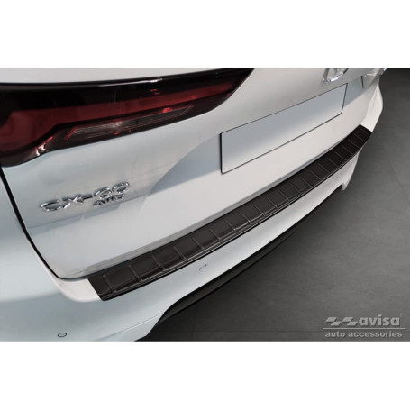 Protection de Seuil Arrière Inox Noir pour Mazda CX-60 (KH) 2022 - Avisa