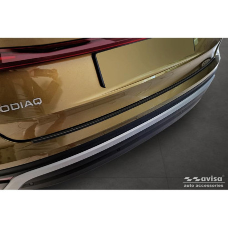 Protection de Seuil Arrière Inox Noir pour Skoda Kodiaq II 2024 - Avisa