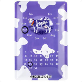 Plaque Vintage Milka en Métal - Décoration Rétro Nostalgique 20x30 cm