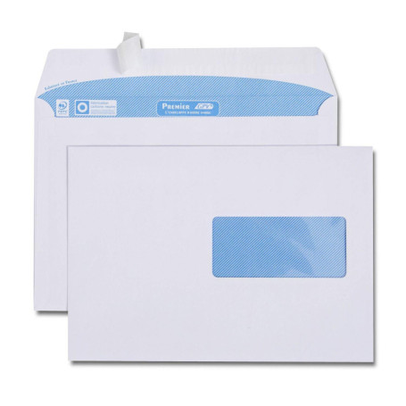 Boîte de 500 Enveloppes C5 Blanches avec Fenêtre - Qualité 90 g/m²
