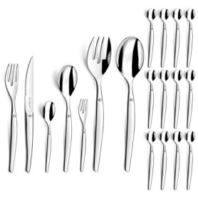 Ménagère Lou Laguiole Jet 74 Couverts en Acier Inoxydable pour 12 Personnes