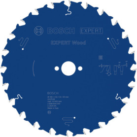 Lame de Scie Circulaire Bosch EXPERT Wood 190 mm pour Bois et Composite