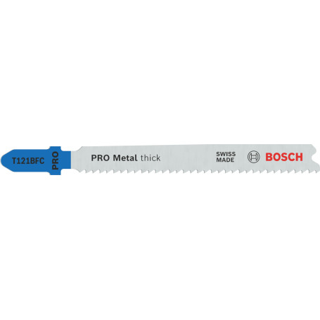 Lame de Scie Sauteuse Bosch PRO Metal T121BFC - 25 Pièces pour Tôles Acier