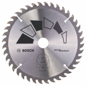 Lame de Scie Circulaire Bosch 160 mm pour Bois - 40 Dents avec Bague de Réduction