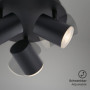 Plafonnier Moderne Noir à 3 Spots LED pour Salle de Bain - Briloner IP44