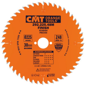 Scie Circulaire CMT Orange Tools 225 mm - 48 Dents ATB