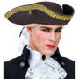 Chapeau Tricorne Noir en Daim pour Costume de Pirate