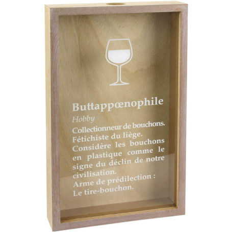 Cadre Décoratif Bouchon Addict en Bois et Verre - La Chaise Longue