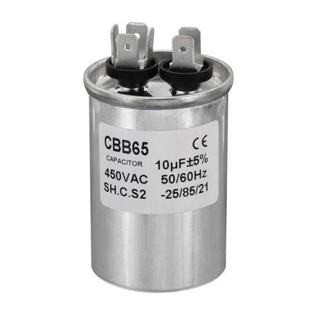 Condensateur CBB65 10uF 450V pour moteur électrique et compresseur
