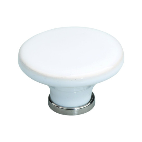 Bouton de tiroir en porcelaine céramique vintage 44 mm