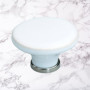 Bouton de tiroir en porcelaine céramique vintage 44 mm