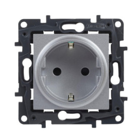 Prise encastrée 2P+T 16A Niloé Step en aluminium - Legrand