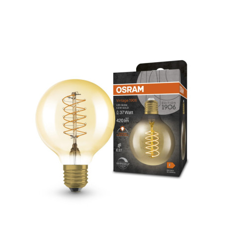 Lampe LED Vintage Dorée OSRAM 1906 E27 Dimmable 4,8W