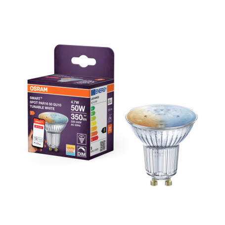 Spot LED Osram SMART PAR16 GU10 4,7 W avec contrôle Alexa