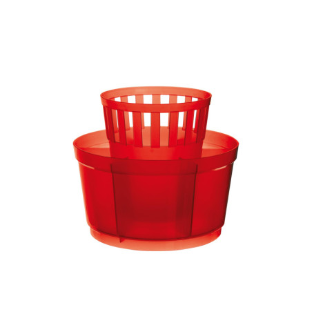 Égouttoir à Couverts Rond Excelsa Rainbow Rouge - 15 cm