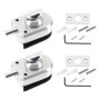 Lot de 2 verrous en acier inoxydable pour portes en verre 10-12 mm