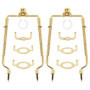 Kit de 2 Abat-Jours Harpe Réglables en Or pour Lampe