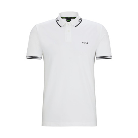 Polo Slim Fit en Coton Stretch BOSS pour Hommes - Blanc 101,83 €