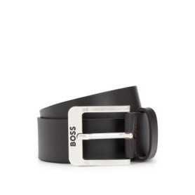 Ceinture en cuir de buffle BOSS Jemio - Boucle logo argentée