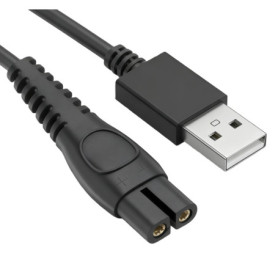 Câble de Charge USB 5V 100cm pour Rasoirs Électriques Philips