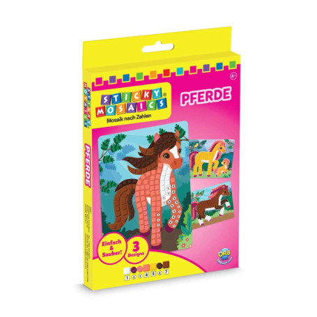 Coffret Créatif Sticky Mosaics - Pack Voyage Chevaux