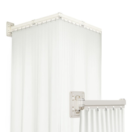 Tringle à Rideau de Douche Pliable avec Rideau 180 cm - Installation Sans Perçage