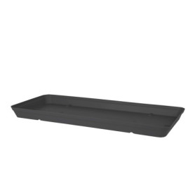 Soucoupe Rectangulaire XL 80 cm Anthracite pour Jardinières