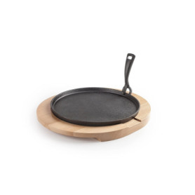 Plat en Fonte avec Base en Bois 26 cm - IBILI