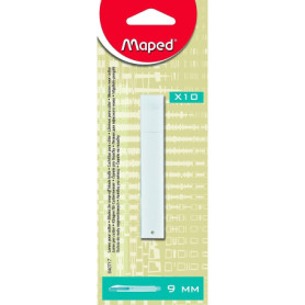 Etui de 10 Lames de Rechange pour Cutter 9 mm - Maped