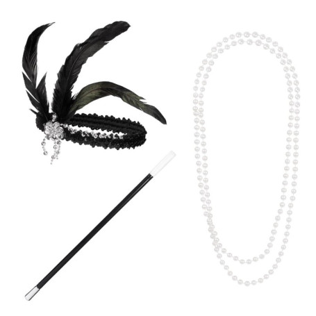 Set de Déguisement Années 20 - Accessoires Glamour pour Carnaval
