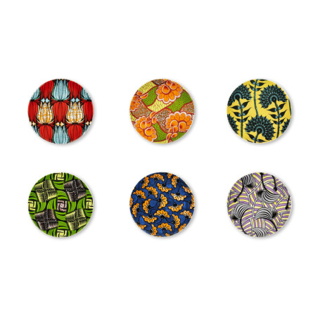 Set de 6 Soucoupes Apéritif/Dessert Afrika en Porcelaine