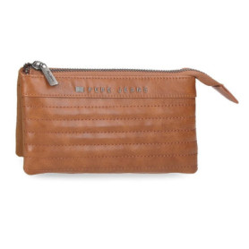 Porte-monnaie Pepe Jeans Biker Marron à Trois Compartiments
