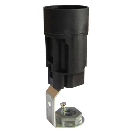 Douille Support Bougie E14 Tibelec en Plastique et Métal - Noir
