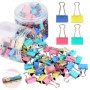 140 Clips Pince Double Métal 19mm - Couleurs Variées pour Bureau et École