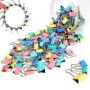 100 Pinces Métalliques Couleur 25mm - Clips Pliants Multifonctionnels pour Bureau